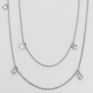 Neck208 Silver Clear 90cm