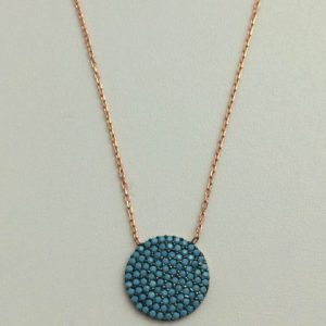 Neck351 Rose Gold Turq