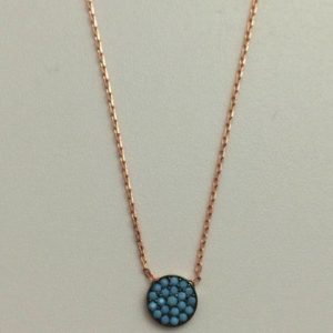 Neck352 Rose Gold Turq