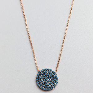 Neck418 rose gold turq